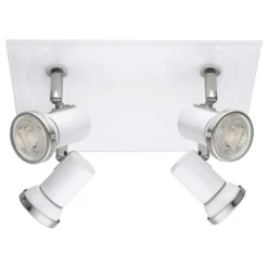 Plafoniere Bagno-Eglo tamara plafoniera quadrata da bagno con faretti gu10 3000k ip44