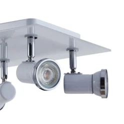 Plafoniere Bagno-Eglo tamara plafoniera quadrata da bagno con faretti gu10 3000k ip44