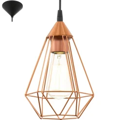 Lampade A Sospensione-Eglo tarbes lampada a sospensione metallo colore rame