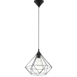 Lampade A Sospensione-Eglo tarbes lampada a sospensione per isola cestino nero