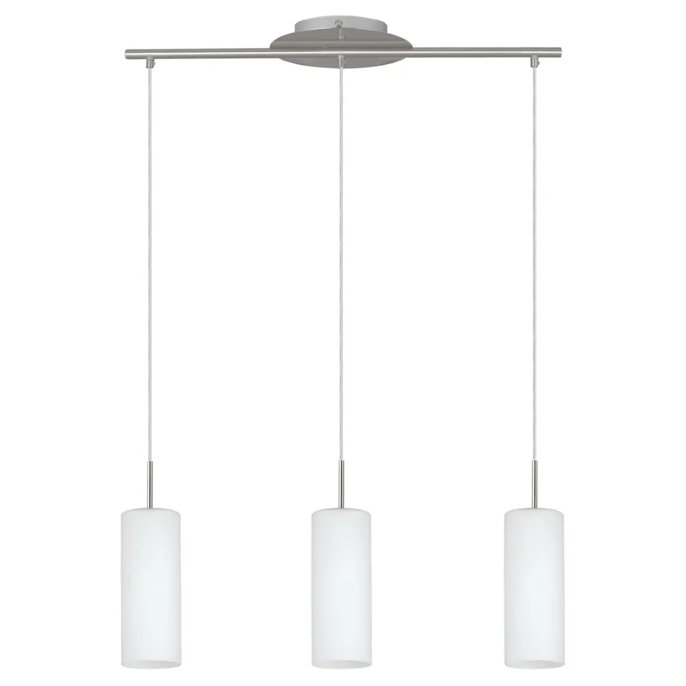 Lampadari Cucina-Eglo troy 3 lampadario per cucina moderna cilindri