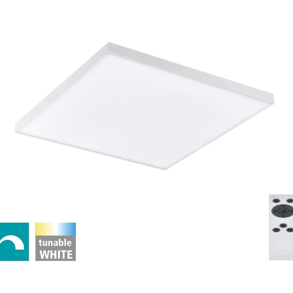 Plafoniere Moderne-Eglo turcona plafoniera led da 3000k a 6500k quadrata