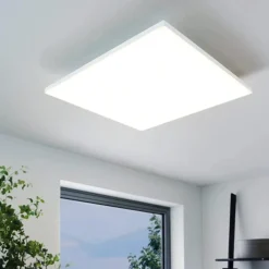 Plafoniere Moderne-Eglo turcona plafoniera led 4000k quadrata bianca