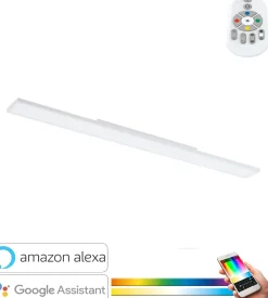 Plafoniere Moderne-Eglo turcona plafoniera led 120x10 34w rgb da 2700k a 6500k controllo con app