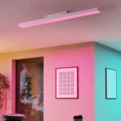 Plafoniere Moderne-Eglo turcona plafoniera led 120x10 34w rgb da 2700k a 6500k controllo con app