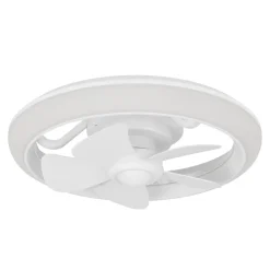 Ventilatori Da Soffitto-Eglo ventilatore a plafoniera da soffitto bianco led cct stanza 13mq motore dc
