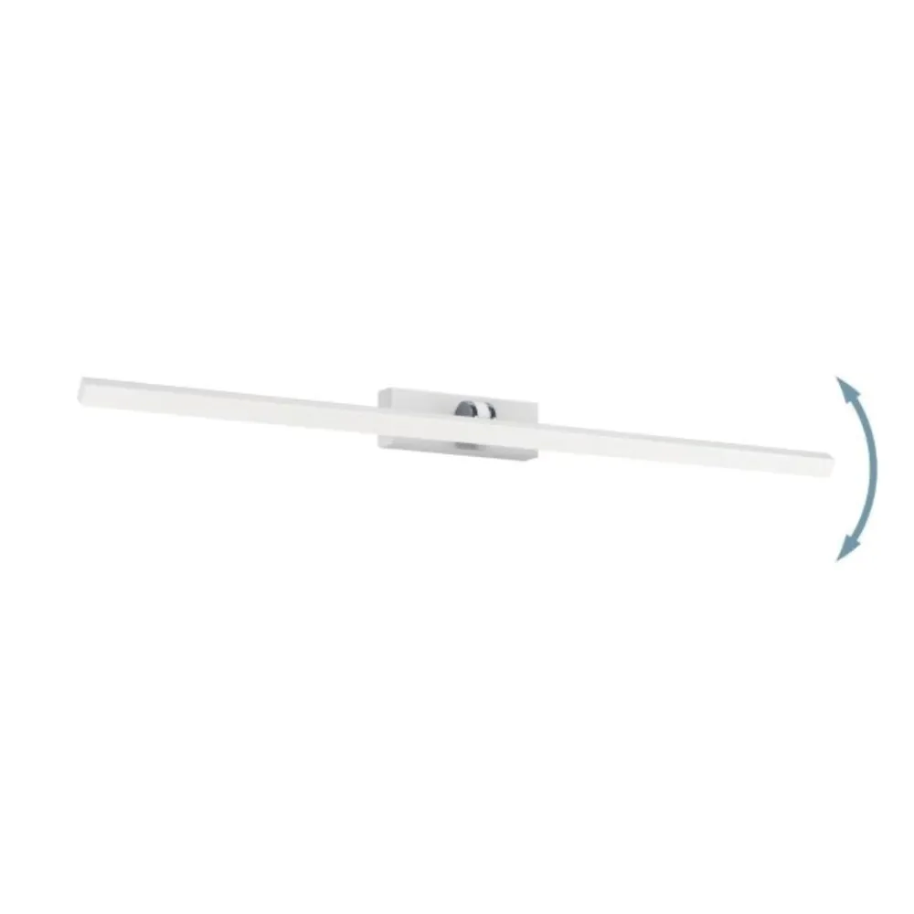 Applique Da Bagno-Eglo verdello applique da bagno ip44 bianco per specchio led 3000k a 6500k