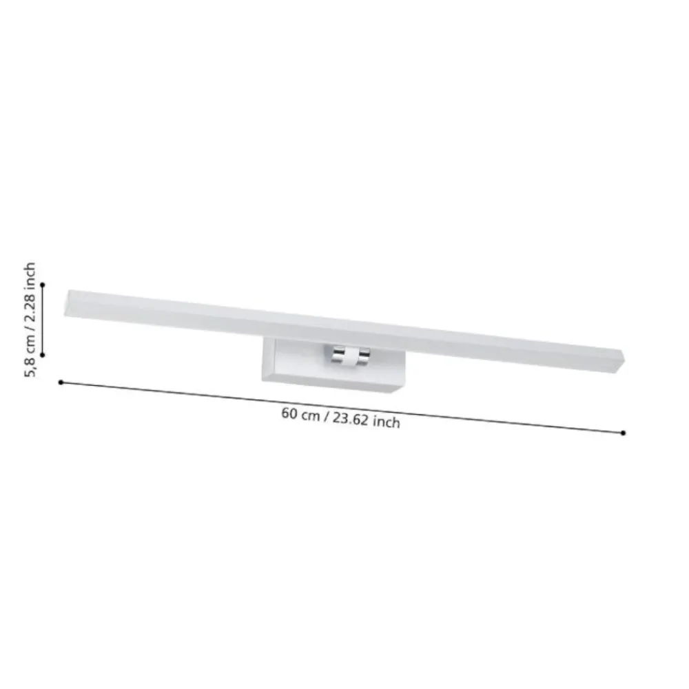 Applique Da Bagno-Eglo verdello applique da bagno ip44 bianco per specchio led 3000k a 6500k
