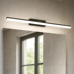 Applique Da Bagno-Eglo verdello applique da bagno ip44 orientabile per specchio led 3000k a 6500k