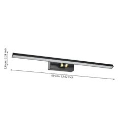 Applique Da Bagno-Eglo verdello applique da bagno ip44 orientabile per specchio led 3000k a 6500k