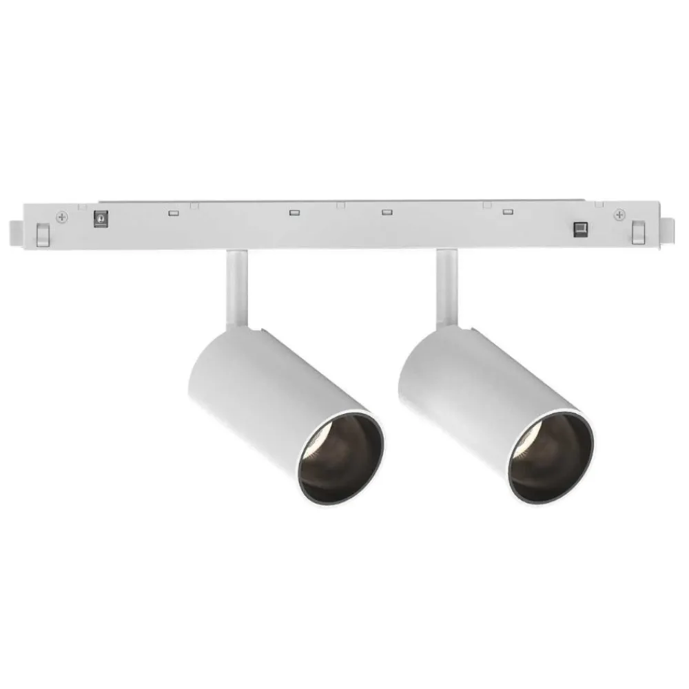 Illuminazione A Binario-Ideal Lux Ego faretti led 16w 3000k osram bianco dimmerabile dali orientabile binario sospensione monofase