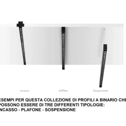 Illuminazione A Binario-Ideal Lux Ego binario monofase 2 metri lego bianco 48v sospensioni o faretti led orientabili