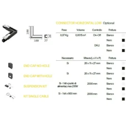 Illuminazione A Binario-Ideal Lux Ego binario monofase esterno nero ego 1mt 48v basso per faretti sospensioni led