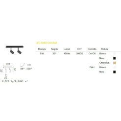 Illuminazione A Binario-Ideal Lux Ego faretti led bianco dimmerabili 5w 3000k per binario monofase48v dali