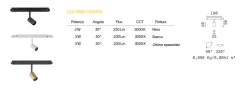 Illuminazione A Binario-Ideal Lux Ego faretto led bianco 3w 3000k osram orientabile binario monofase 48v