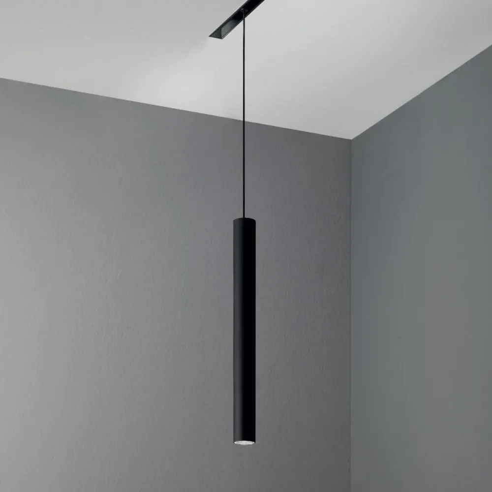 Illuminazione A Binario-Ideal Lux Ego lampada a sospensione led 13w 4000k nero per binario monofase
