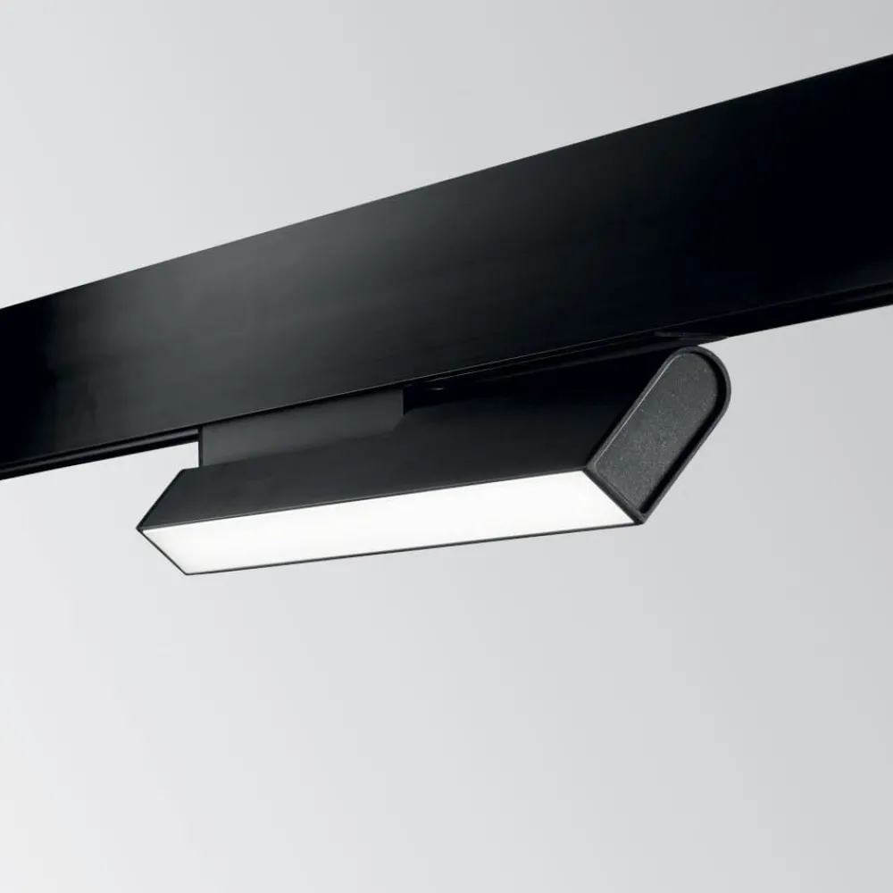 Illuminazione A Binario-Ideal Lux Ego modulo faretti per binario monofase nero led 7w 3000k orientabile