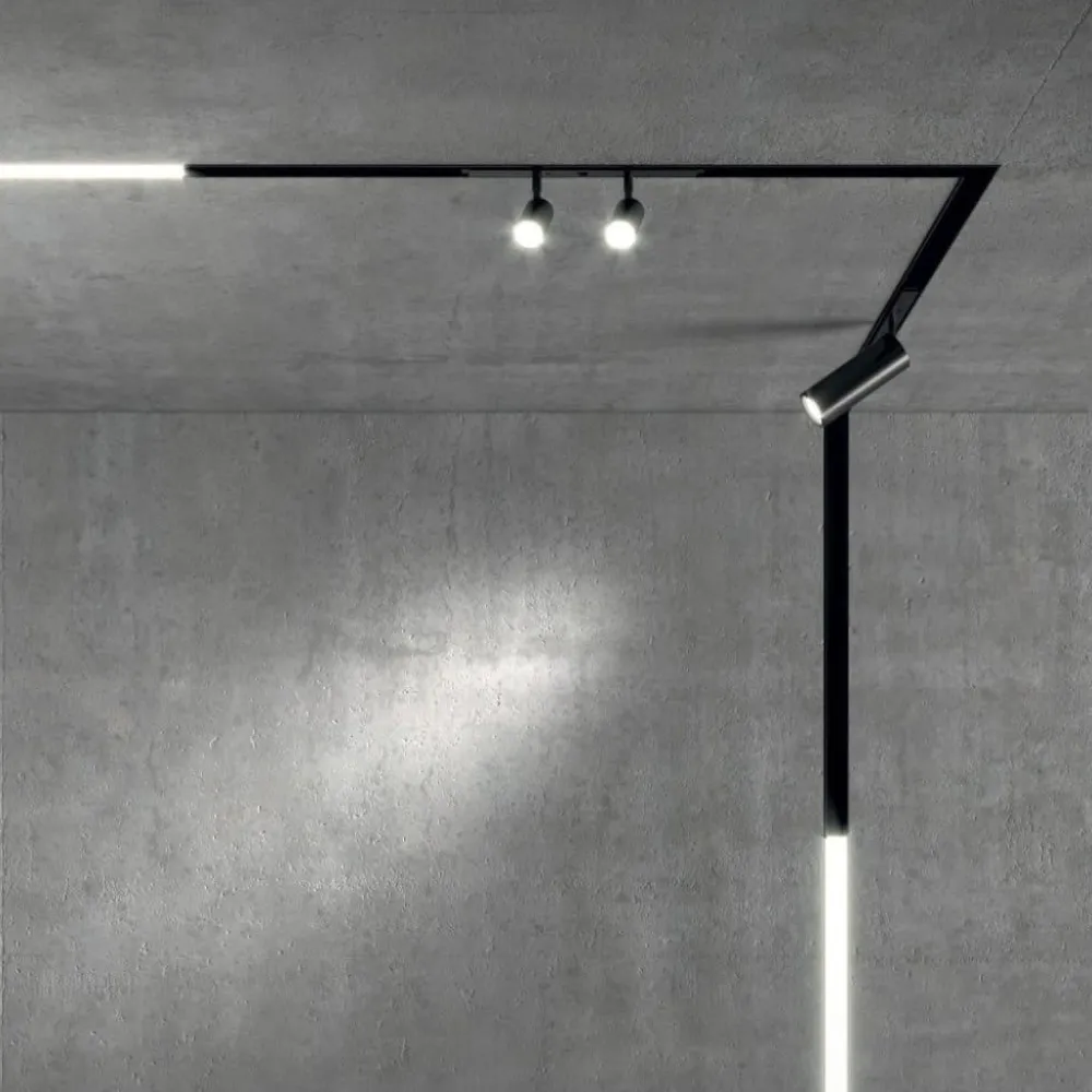 Illuminazione A Binario-Ideal Lux Ego modulo led 7w 2700k nero per binario monofase