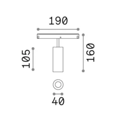 Illuminazione A Binario-Ideal Lux Ego track faretto bianco led 12w 3000k per binario monofase