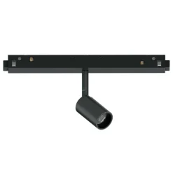Illuminazione A Binario-Ideal Lux Ego track faretto led 3w 30000k osram nero orientabile per binario monofase 48v