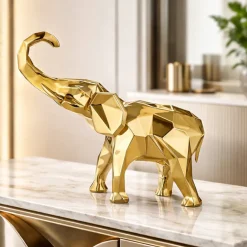 Soprammobili Moderni-Bongelli Preziosi Elefante oro 17x14cm soprammobile design moderno