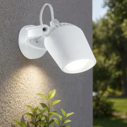 Faretti Da Esterno-Ideal Lux Elio ap1 faretto da esterno orientabile bianco ip66 impermeabile 3,5w 4000k