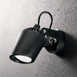 Faretti Da Esterno-Ideal Lux Elio faretto da esterno nero a parete soffitto orientabile 3,5w 4000k ip66
