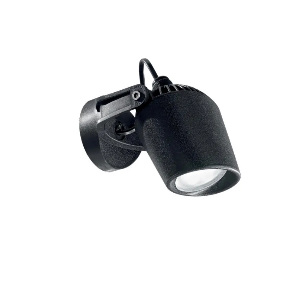 Faretti Da Esterno-Ideal Lux Elio faretto da esterno nero a parete soffitto orientabile 3,5w 4000k ip66