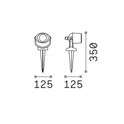 Faretti Da Esterno-Ideal Lux Elio pr1 faretto orientabile per esterno bianco ip66 gu10