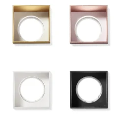 Faretti Da Incasso-Sforzin Illuminazione Elis faretto in gesso da incasso quadrato nero raso cartongesso