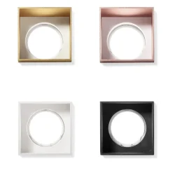 Faretti Da Incasso-Sforzin Illuminazione Elis sforzin faretto di gesso quadrato da incasso cornice rame