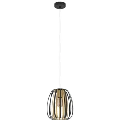 Lampade A Sospensione-Eglo Encinitos lampada a sospensione per cucina moderna paralume traforato