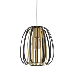 Lampade A Sospensione-Eglo Encinitos lampada a sospensione per cucina moderna paralume traforato