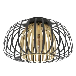 Plafoniere Moderne-Eglo Encinitos plafoniera moderna colore oro e nero design originale