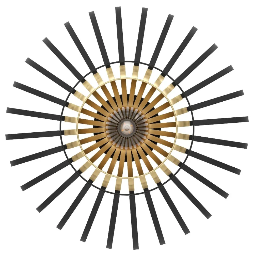 Plafoniere Moderne-Eglo Encinitos plafoniera moderna colore oro e nero design originale