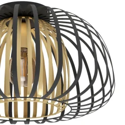 Plafoniere Moderne-Eglo Encinitos plafoniera moderna colore oro e nero design originale