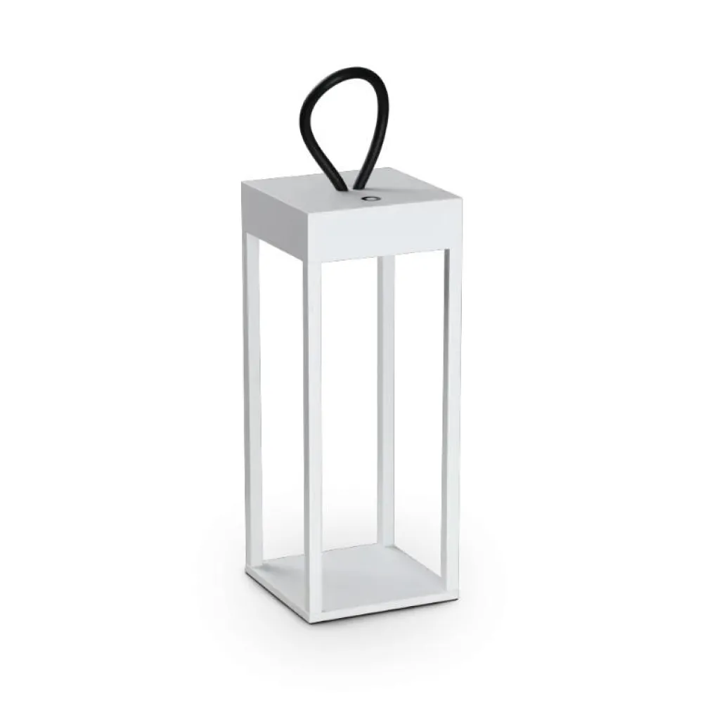Lampade Da Esterno Giardino-Ideal Lux Enya tl lampada da tavolo bianca per esterno portatile led ip54