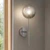Applique Da Parete-Ideal Lux Equinoxe ap1 applique sfera vetro fume sfumato