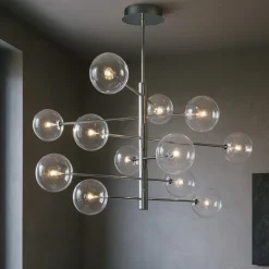 Lampadari Moderni-Ideal Lux Equinoxe sp12 cromo lampadario design moderno soggiorno