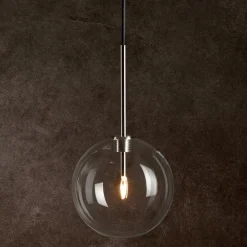 Lampade A Sospensione-Ideal Lux Equinoxe sp1 d15 cromo lampada per comodino camera da letto
