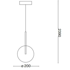 Lampade A Sospensione-Ideal Lux Equinoxe sp1 d20 ottone lampada a sospensione per camera da letto