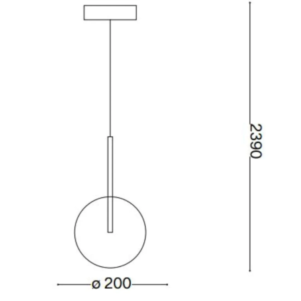 Lampade A Sospensione-Ideal Lux Equinoxe sp1 d20 ottone lampada a sospensione per camera da letto