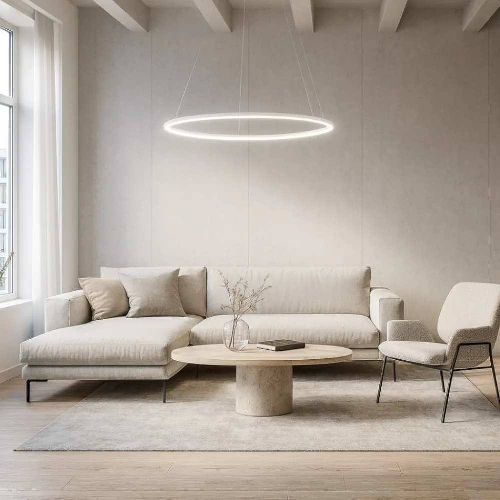 Lampadari Moderni-Gea Luce Erika s-p bianco lampadario cerchio led 38w 3000k
