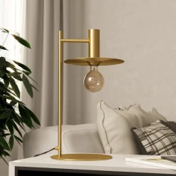 Lampade Da Tavolo-Eglo Escandell lampada da tavolo oro design minimal