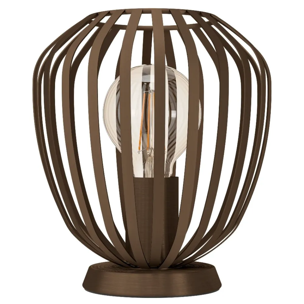 Lampade Da Tavolo-Eglo Espinal lampada da tavolo marrone con illuminazione particolare