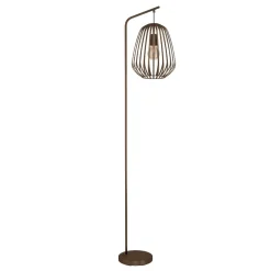 Lampade Da Terra-Eglo Espinal lampada da terra marrone con luce pendente