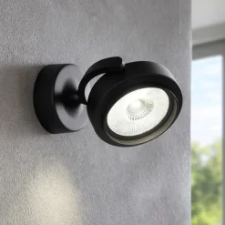 Applique Da Parete-Linea Light Eta applique da parete spot orientabile nero led 11w 3000k