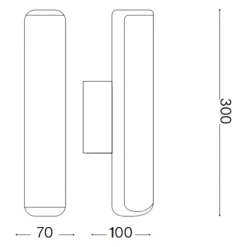 Applique Da Esterno-Ideal Lux Etere ap applique per esterno antracite led 10w 4000k