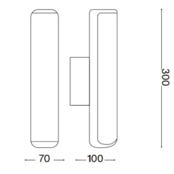 Applique Da Esterno-Ideal Lux Etere ap 4000k applique da esterno led 9,5w marrone ip44
