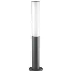 Lampioni Da Giardino-Ideal Lux Etere pt 3000k lampione moderno da esterno ip44 antracite led 9,5w